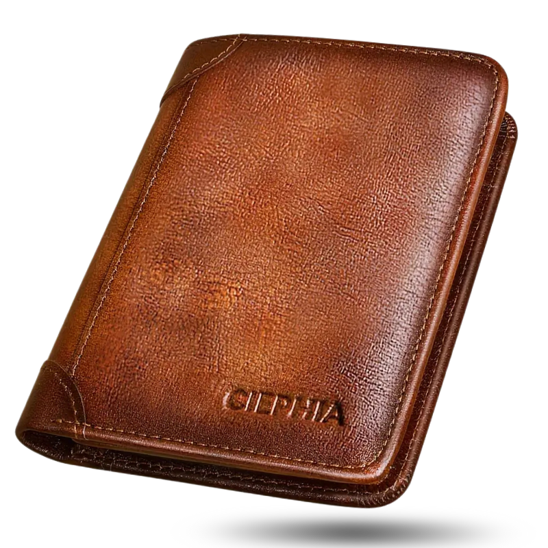 Slim leather wallet