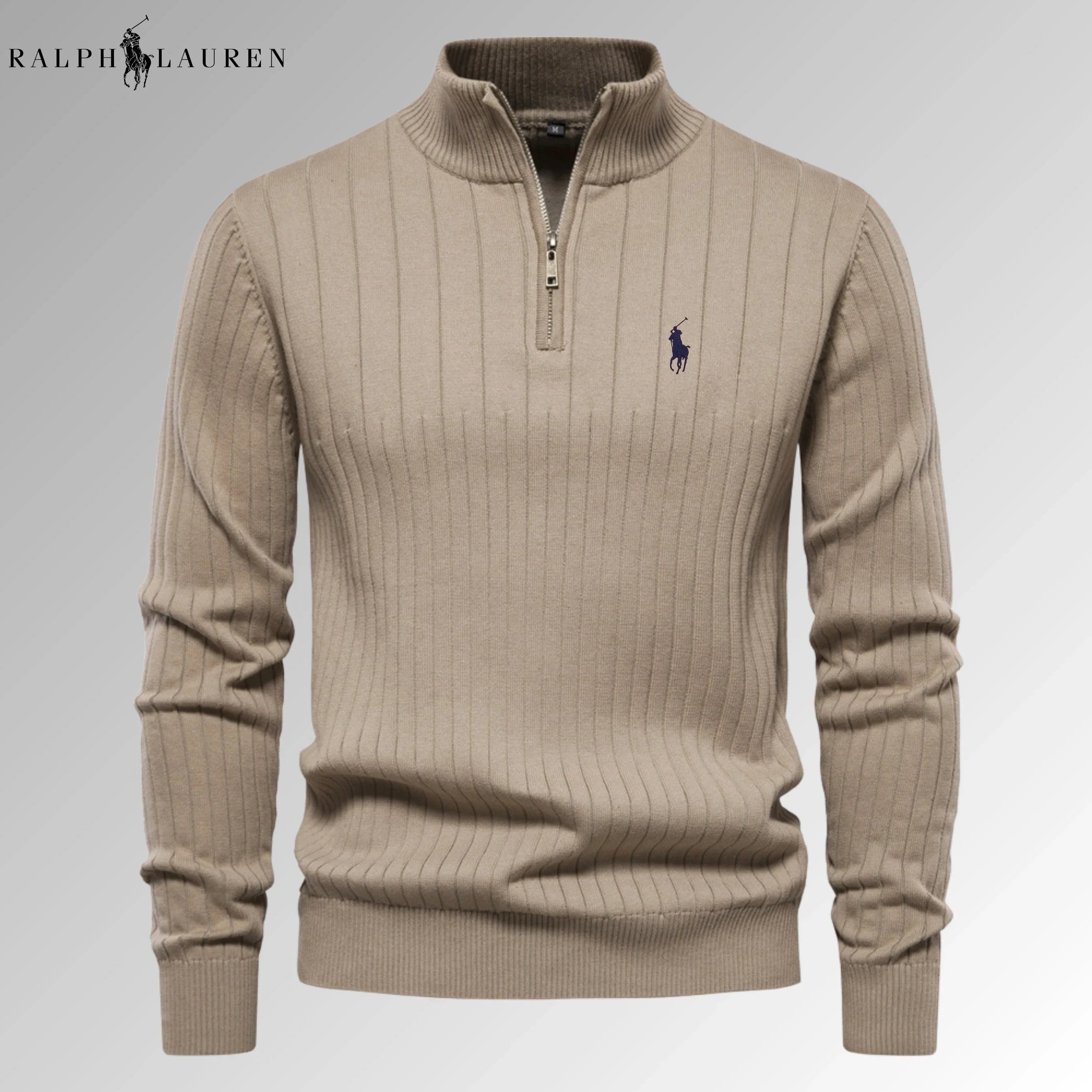 Quarter-zip rib jumper